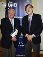 Dr. Thomas G. Weiss junto al Director Adjunto del IEI, Dr. Walter Sánchez.