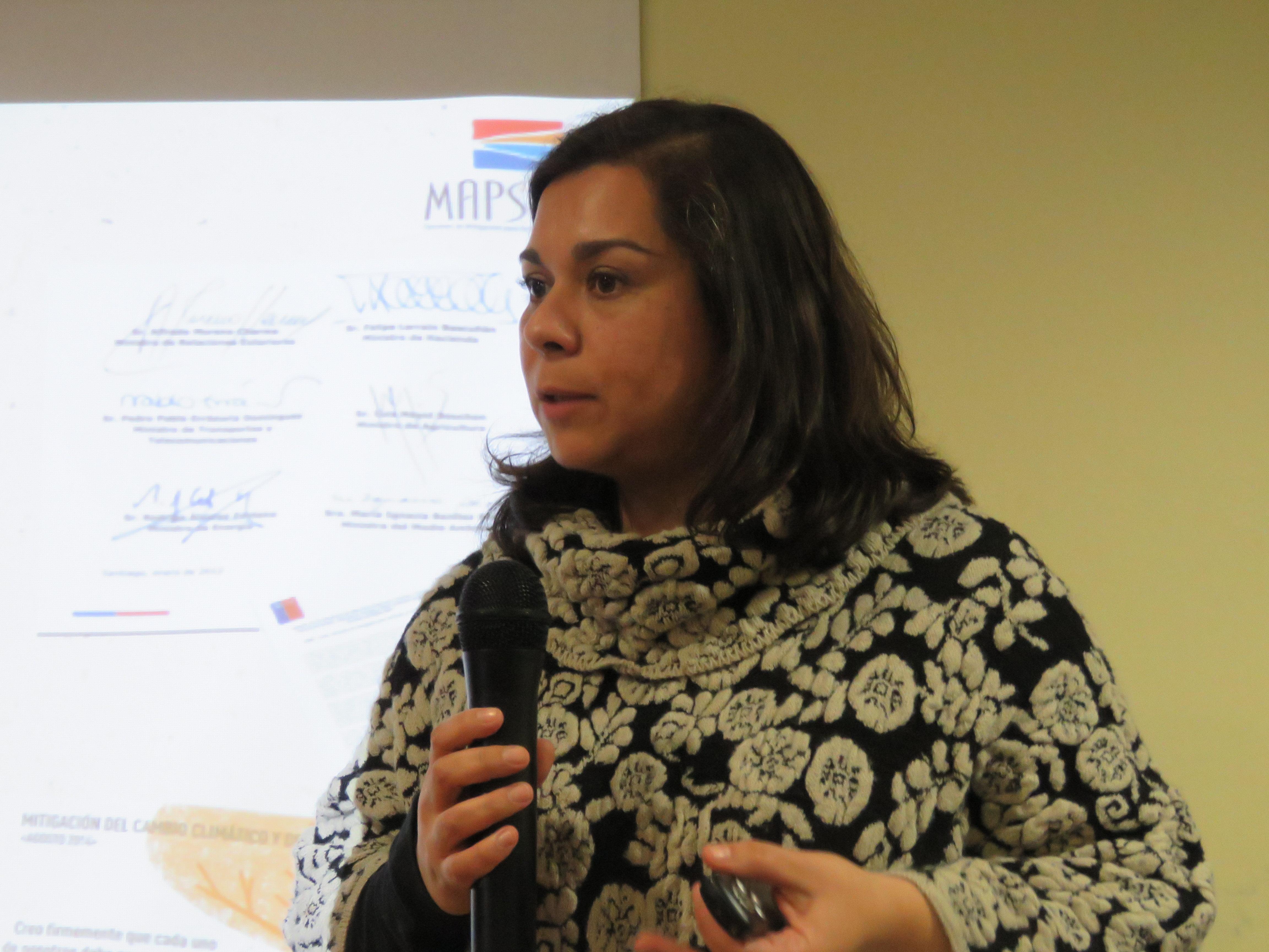 Paulina Calfucoy, representante del proyecto MAPS Chile.