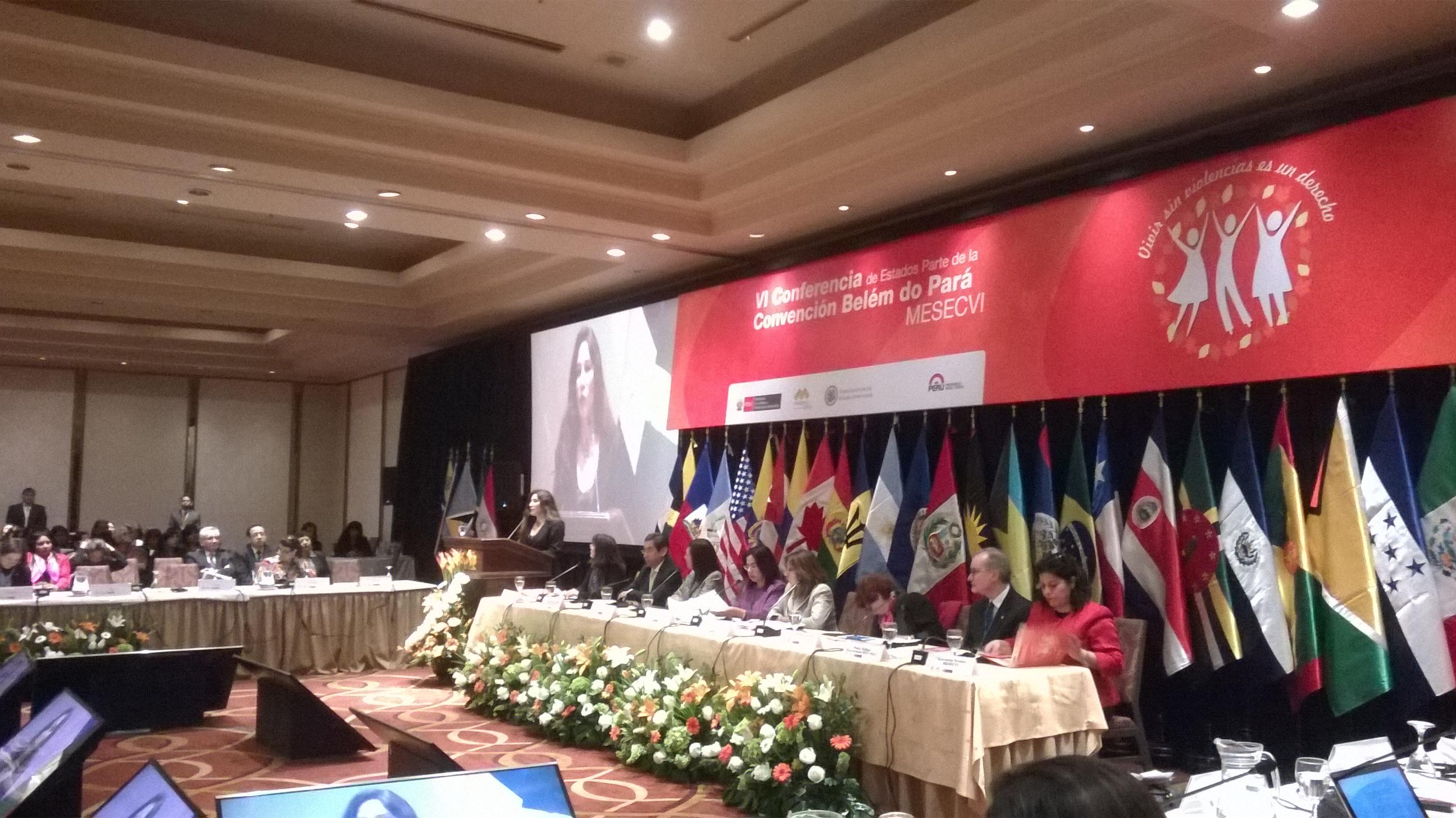 VI Conferencia de Estados Parte (CEP) del MESECVI, realizada en Lima.