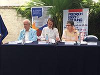 Pedro Felipe Ramírez, Dominique Klawonn y Patricia de los Ríos. Pedro Felipe Ramírez, Dominique Klawonn y Patricia de los Ríos.
